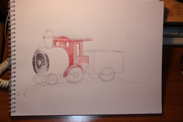 Creation of toy train: Step 1